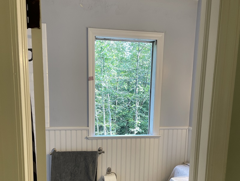 The old window was removed 